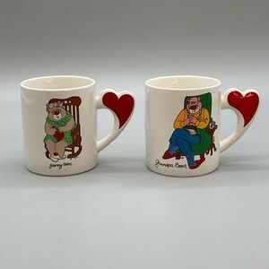 Love Bears Mug Set "The Love Mug" Coffee Tea "Granny Bear" "Grandpa Bear"